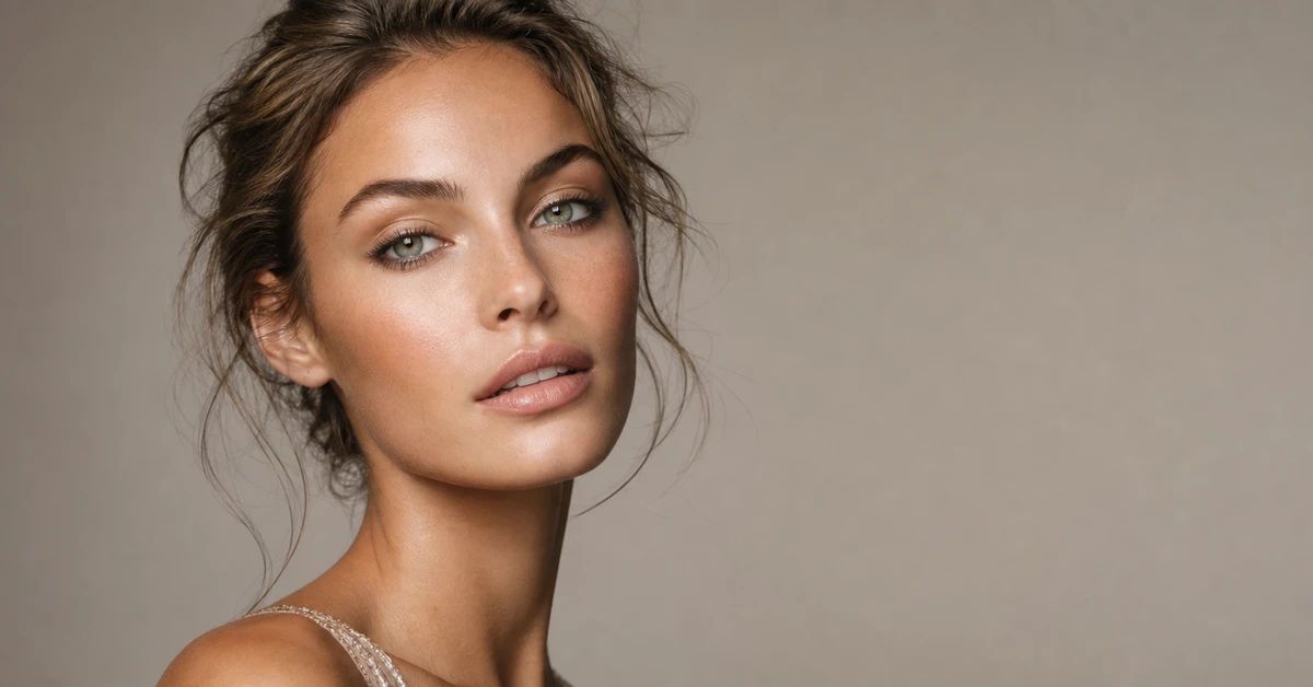 A woman wearing a warm coral-red lipstick chosen to flatter her undertone, by ToneLala