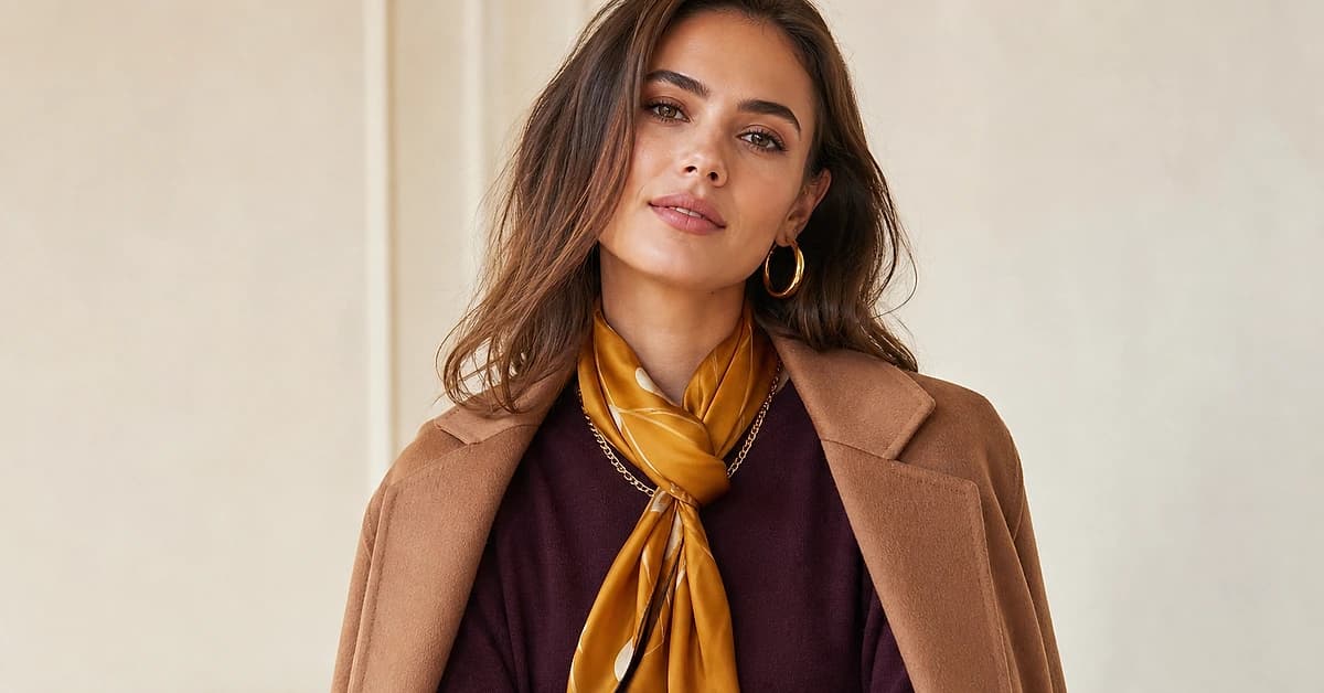 A stylish dark purple outfit paired with gold, camel and blush pieces, styled by ToneLala