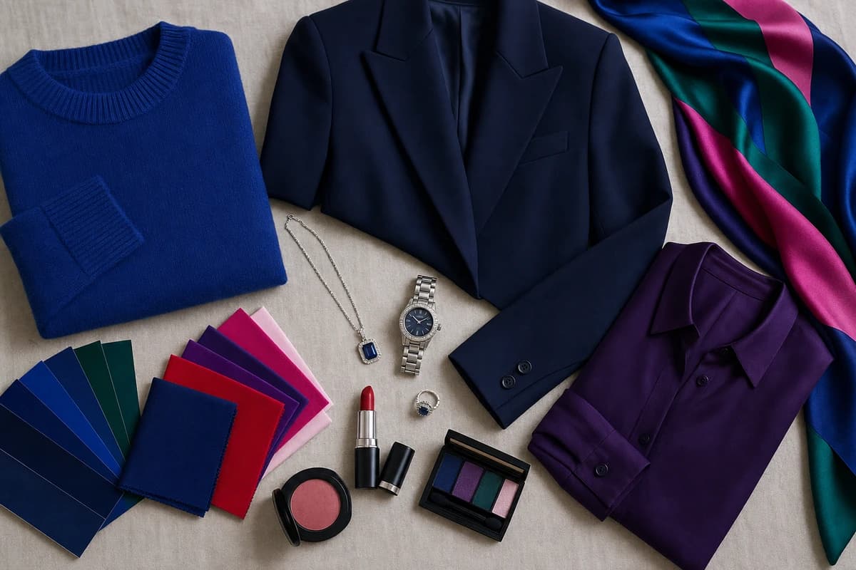 Deep Winter Color Palette — styled in clothing, accessories and makeup, by ToneLala