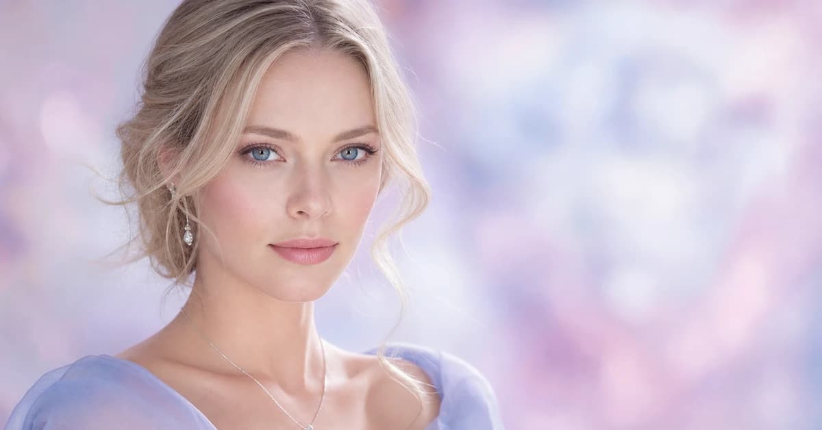 Light Summer colour analysis — a woman with light, cool, soft Light Summer colouring wearing powder blue and soft rose, with silver jewellery, by ToneLala