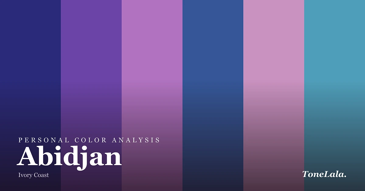 Personal color analysis in Abidjan — the Abidjan color palette by ToneLala