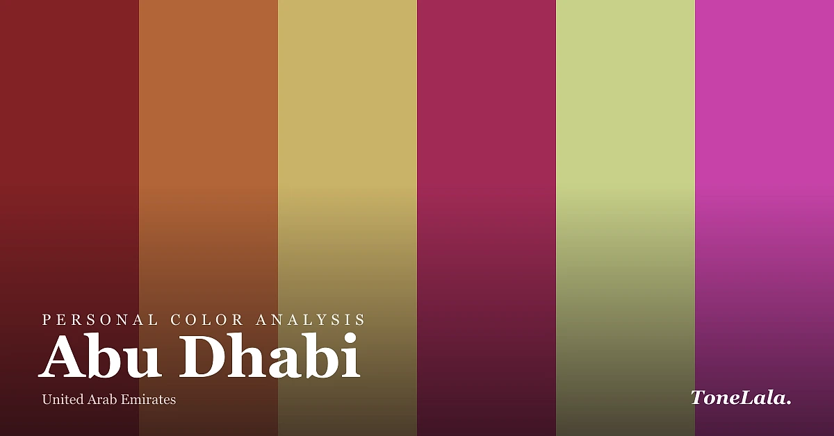 Personal color analysis in Abu Dhabi — the Abu Dhabi color palette by ToneLala
