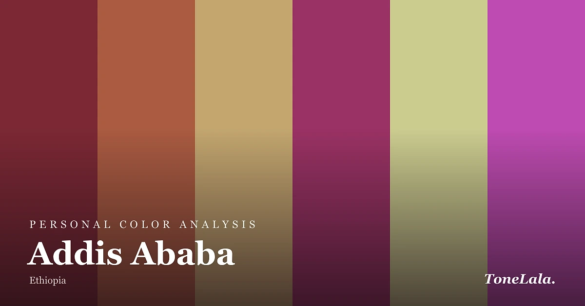 Personal color analysis in Addis Ababa — the Addis Ababa color palette by ToneLala