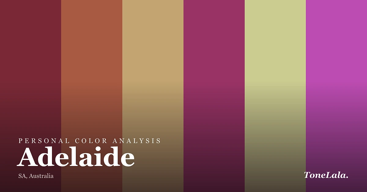 Personal color analysis in Adelaide — the Adelaide color palette by ToneLala