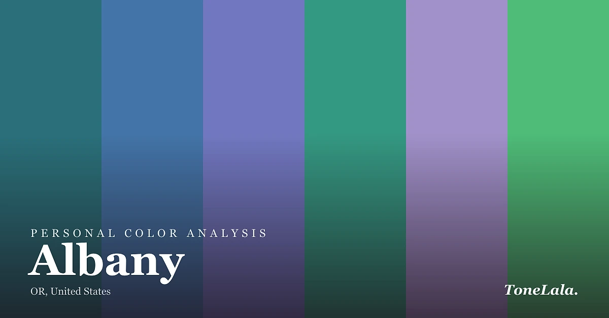 Personal color analysis in Albany — the Albany color palette by ToneLala