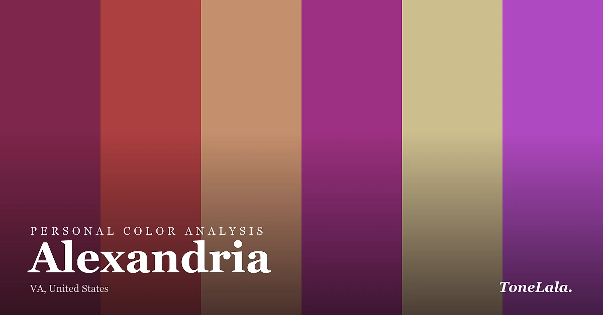 Personal color analysis in Alexandria — the Alexandria color palette by ToneLala