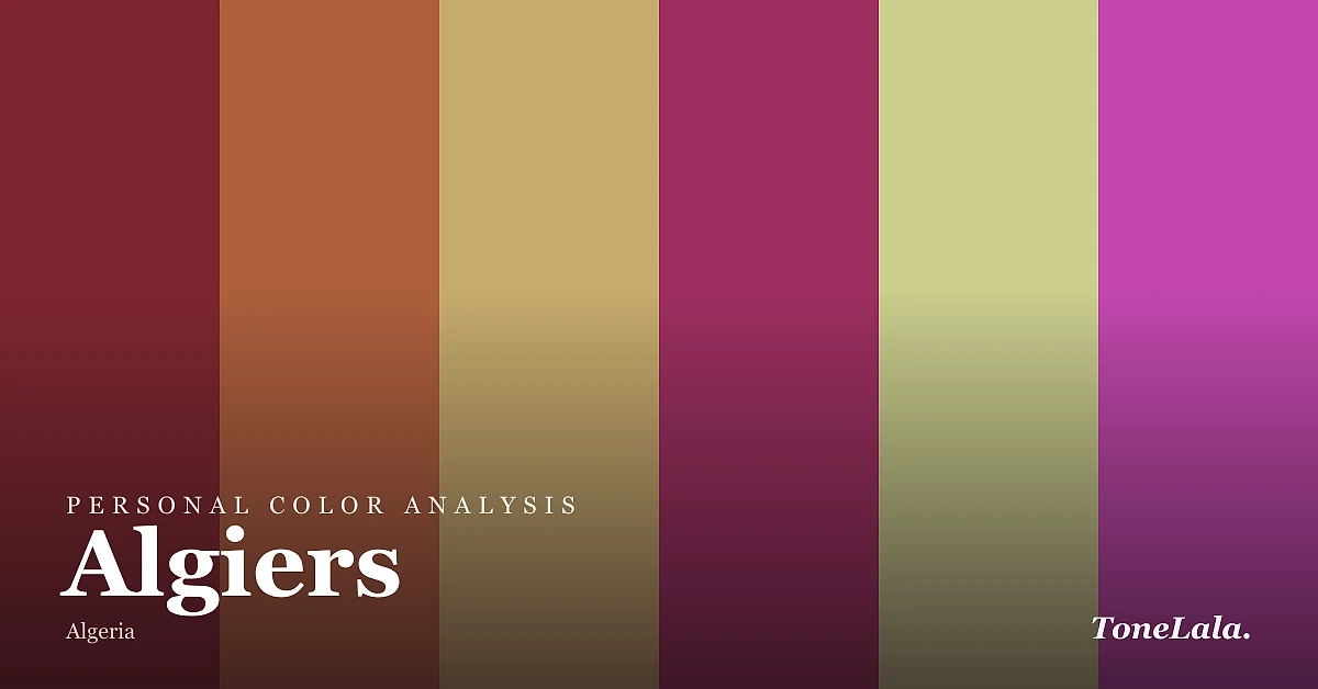Personal color analysis in Algiers — the Algiers color palette by ToneLala