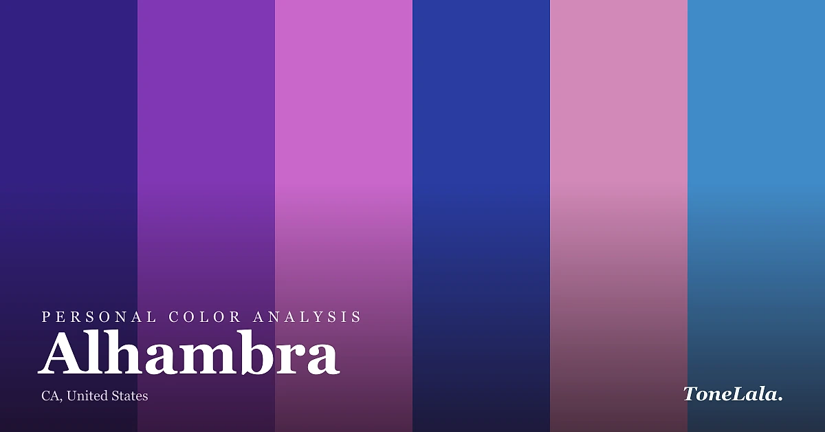 Personal color analysis in Alhambra — the Alhambra color palette by ToneLala