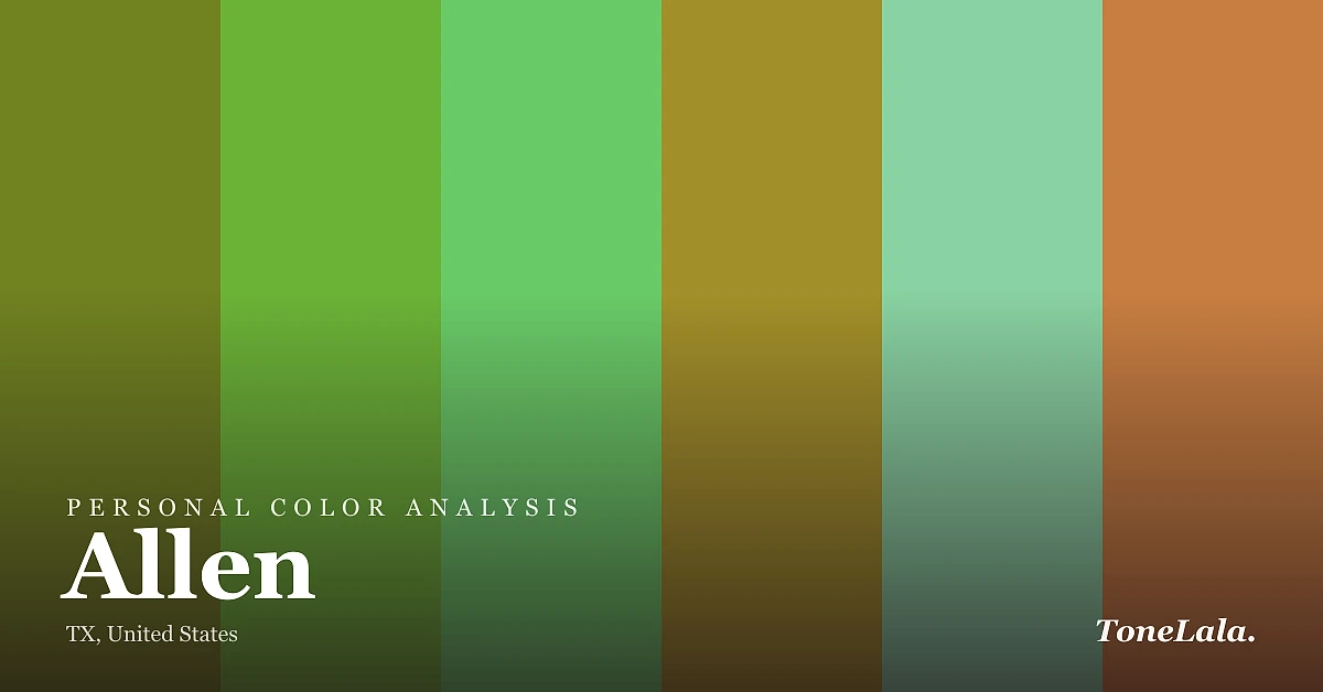 Personal color analysis in Allen — the Allen color palette by ToneLala