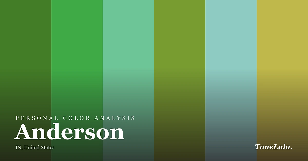 Personal color analysis in Anderson — the Anderson color palette by ToneLala