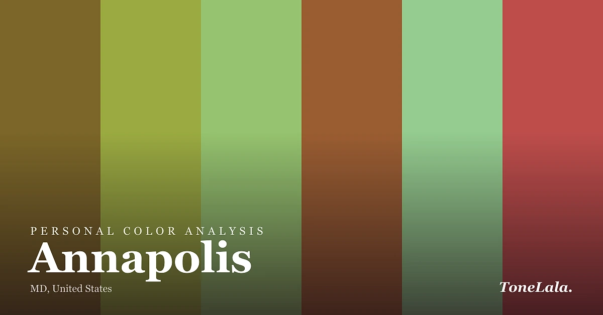 Personal color analysis in Annapolis — the Annapolis color palette by ToneLala