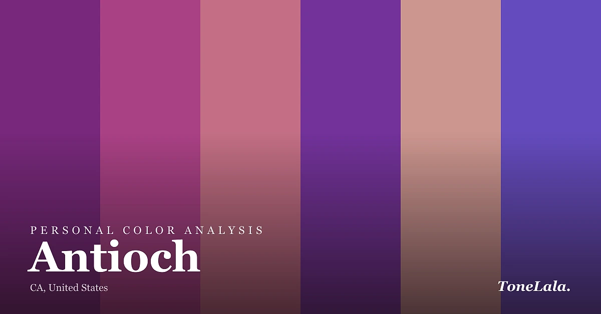 Personal color analysis in Antioch — the Antioch color palette by ToneLala