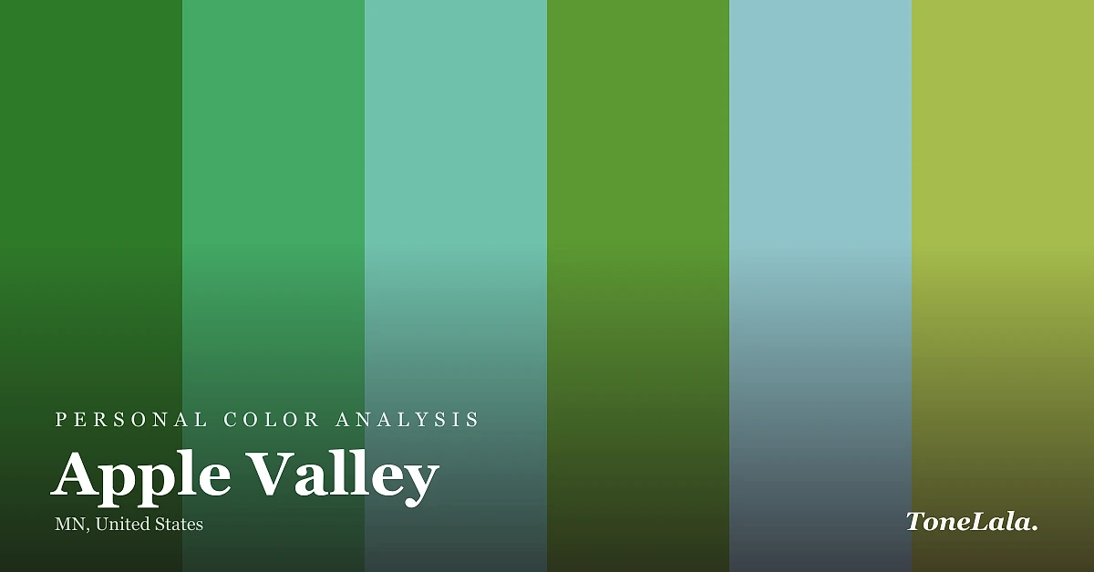 Personal color analysis in Apple Valley — the Apple Valley color palette by ToneLala