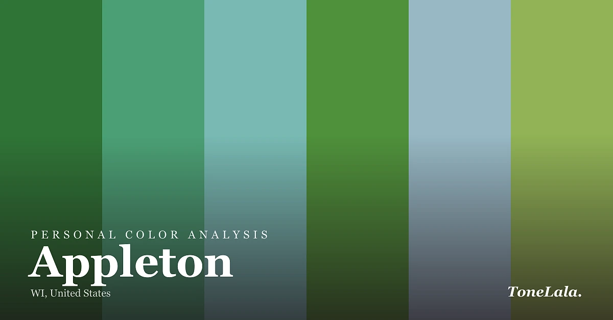 Personal color analysis in Appleton — the Appleton color palette by ToneLala