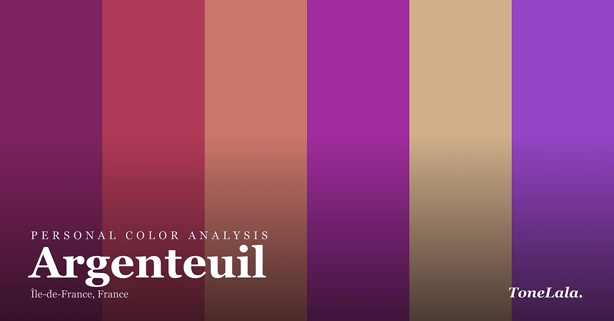Personal color analysis in Argenteuil — the Argenteuil color palette by ToneLala