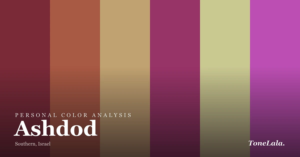 Personal color analysis in Ashdod — the Ashdod color palette by ToneLala