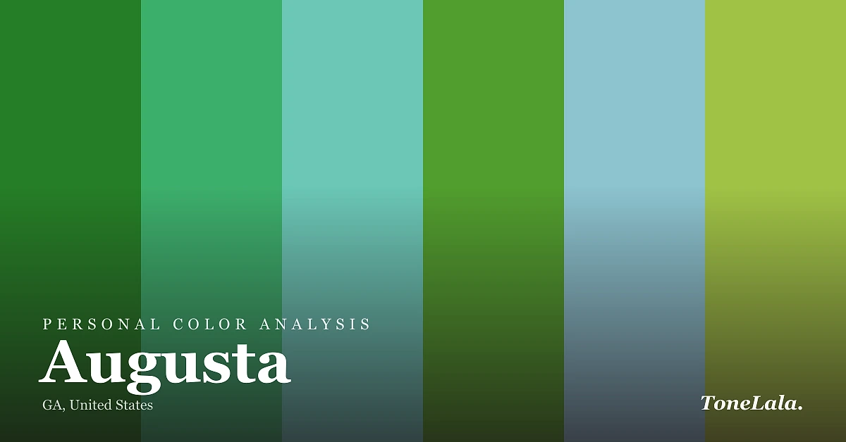 Personal color analysis in Augusta — the Augusta color palette by ToneLala
