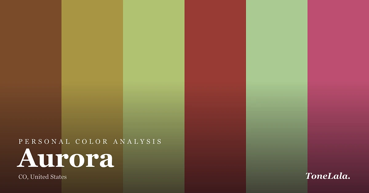 Personal color analysis in Aurora — the Aurora color palette by ToneLala