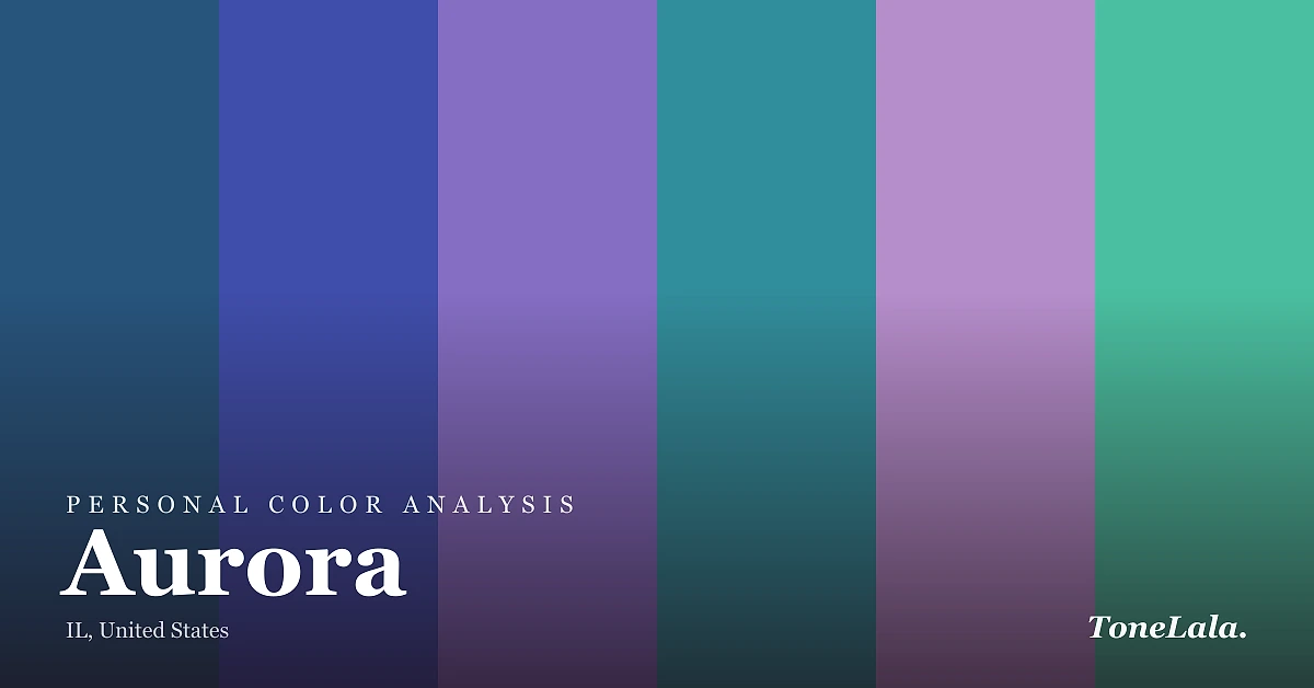Personal color analysis in Aurora — the Aurora color palette by ToneLala