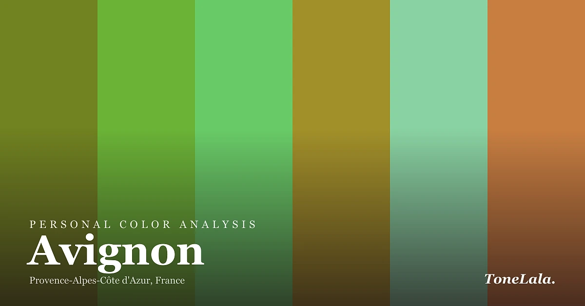 Personal color analysis in Avignon — the Avignon color palette by ToneLala