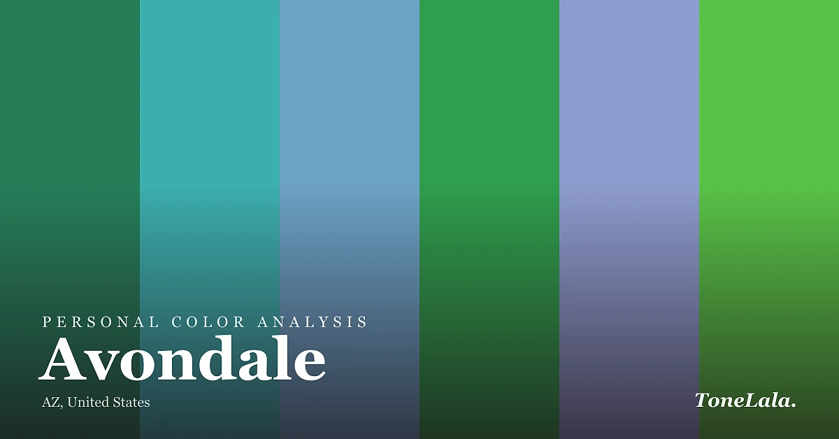 Personal color analysis in Avondale — the Avondale color palette by ToneLala