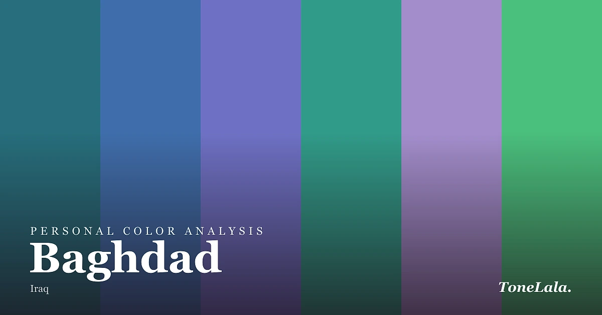 Personal color analysis in Baghdad — the Baghdad color palette by ToneLala