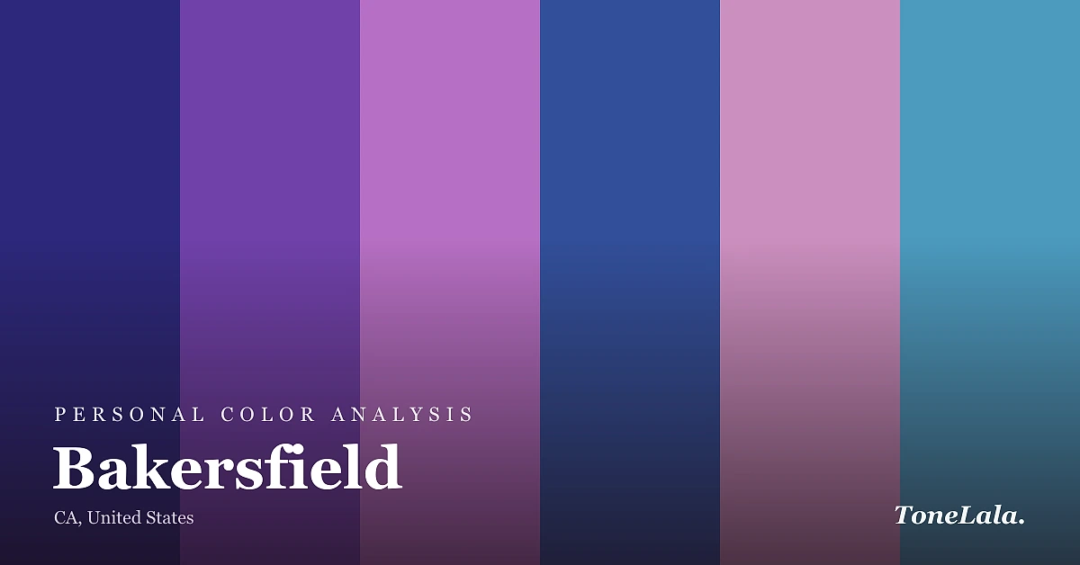 Personal color analysis in Bakersfield — the Bakersfield color palette by ToneLala