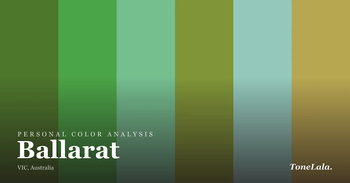 Personal color analysis in Ballarat — the Ballarat color palette by ToneLala