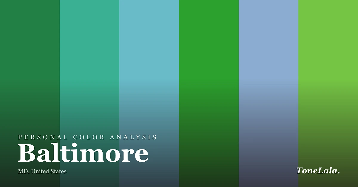 Personal color analysis in Baltimore — the Baltimore color palette by ToneLala