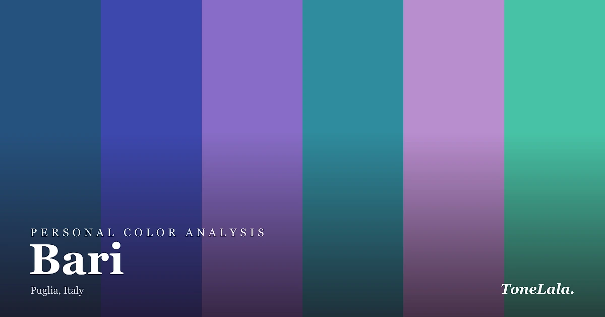 Personal color analysis in Bari — the Bari color palette by ToneLala
