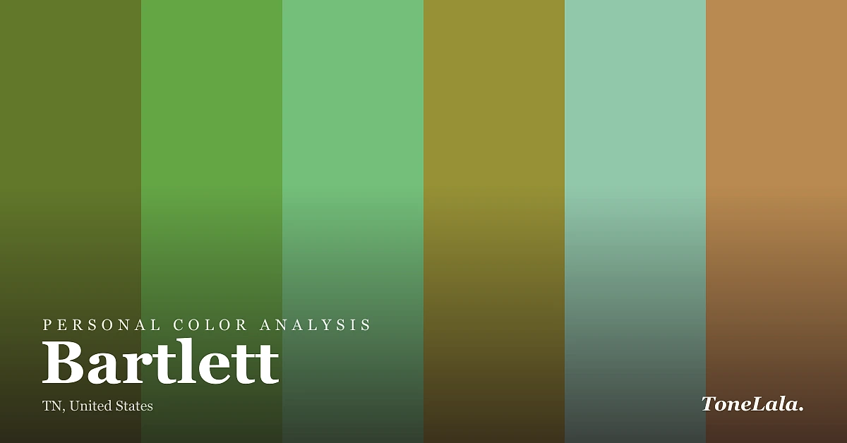 Personal color analysis in Bartlett — the Bartlett color palette by ToneLala