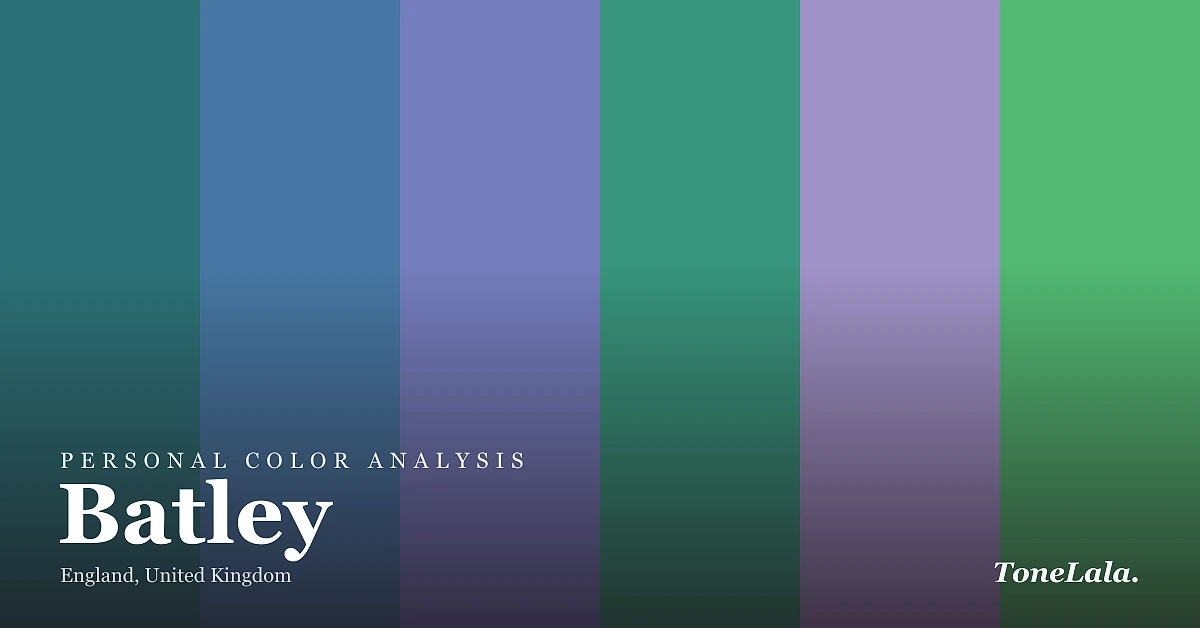 Personal color analysis in Batley — the Batley color palette by ToneLala