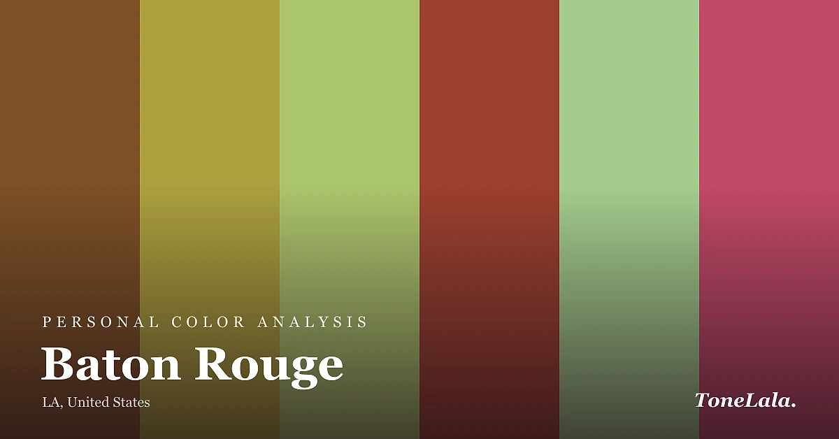 Personal color analysis in Baton Rouge — the Baton Rouge color palette by ToneLala