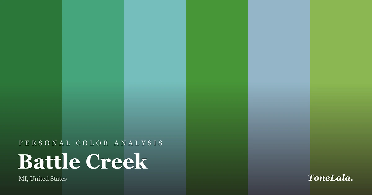 Personal color analysis in Battle Creek — the Battle Creek color palette by ToneLala