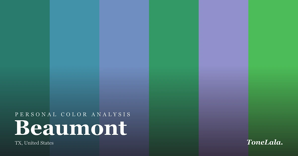 Personal color analysis in Beaumont — the Beaumont color palette by ToneLala