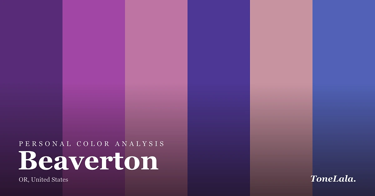 Personal color analysis in Beaverton — the Beaverton color palette by ToneLala