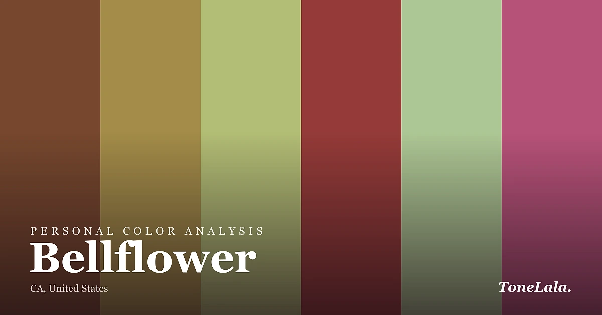Personal color analysis in Bellflower — the Bellflower color palette by ToneLala