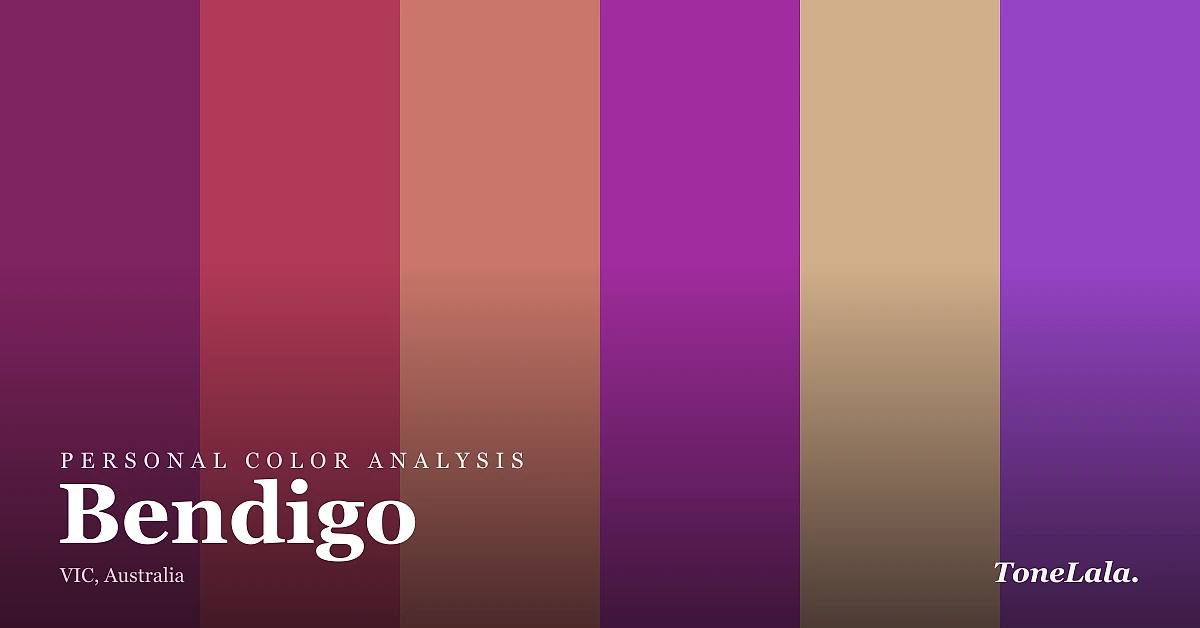 Personal color analysis in Bendigo — the Bendigo color palette by ToneLala