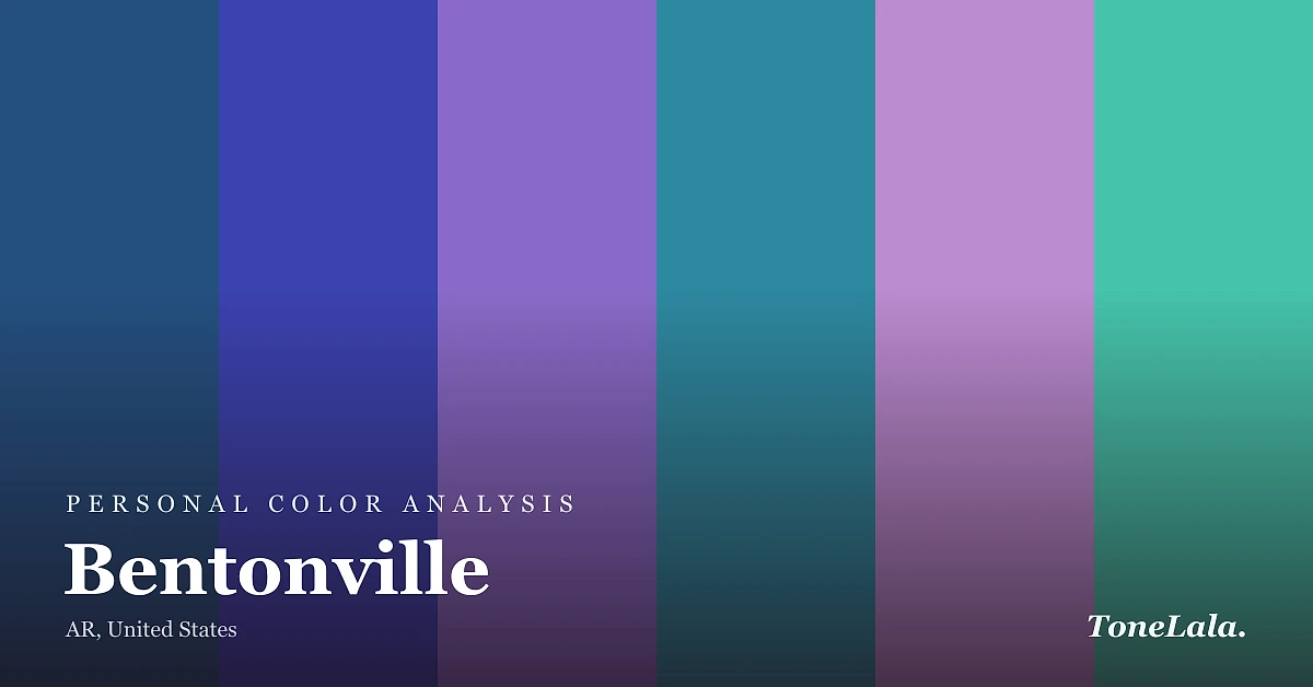 Personal color analysis in Bentonville — the Bentonville color palette by ToneLala