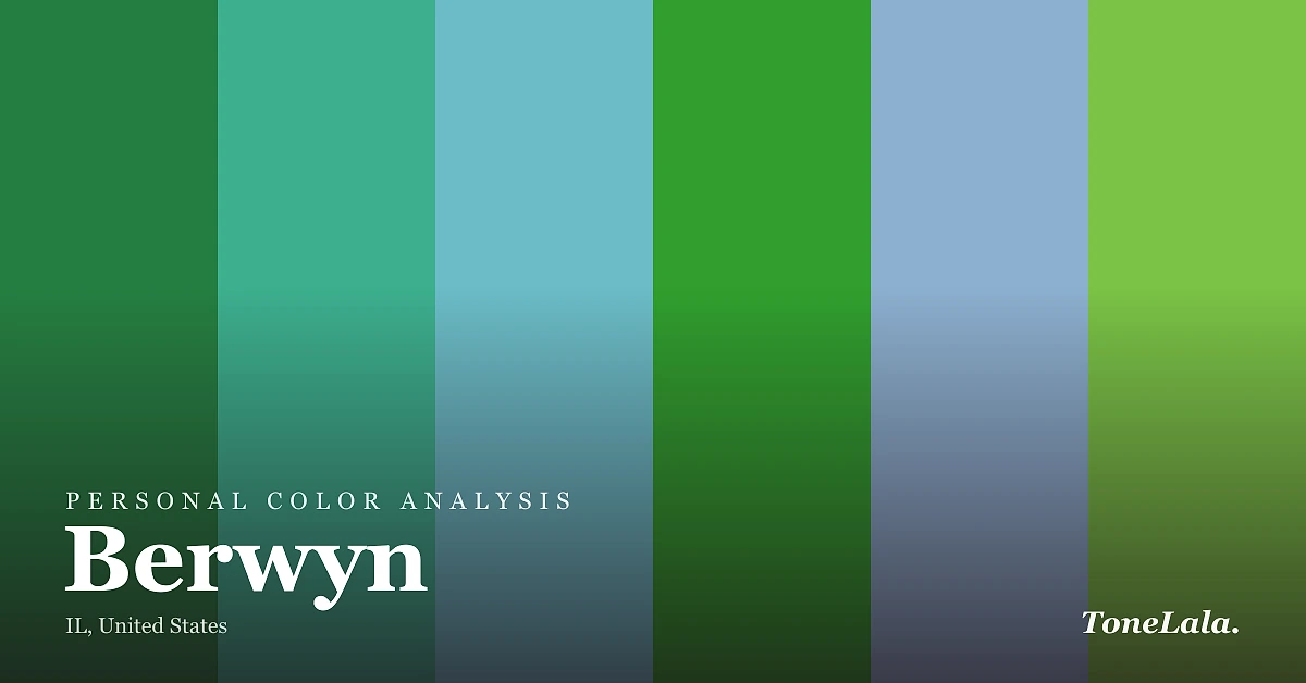Personal color analysis in Berwyn — the Berwyn color palette by ToneLala