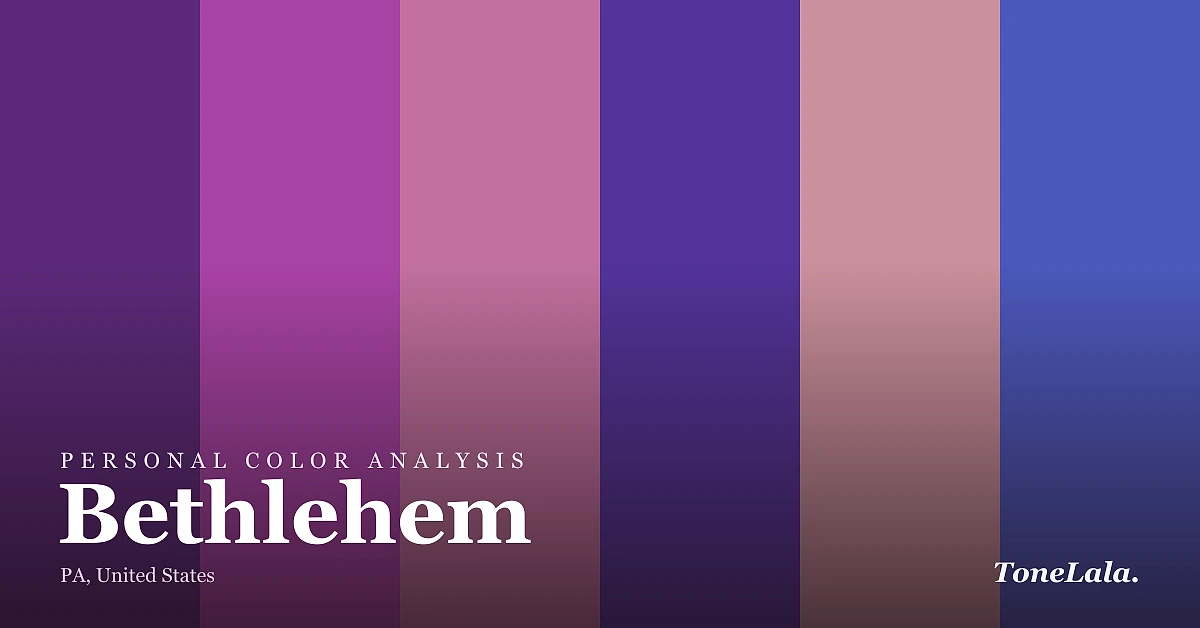 Personal color analysis in Bethlehem — the Bethlehem color palette by ToneLala