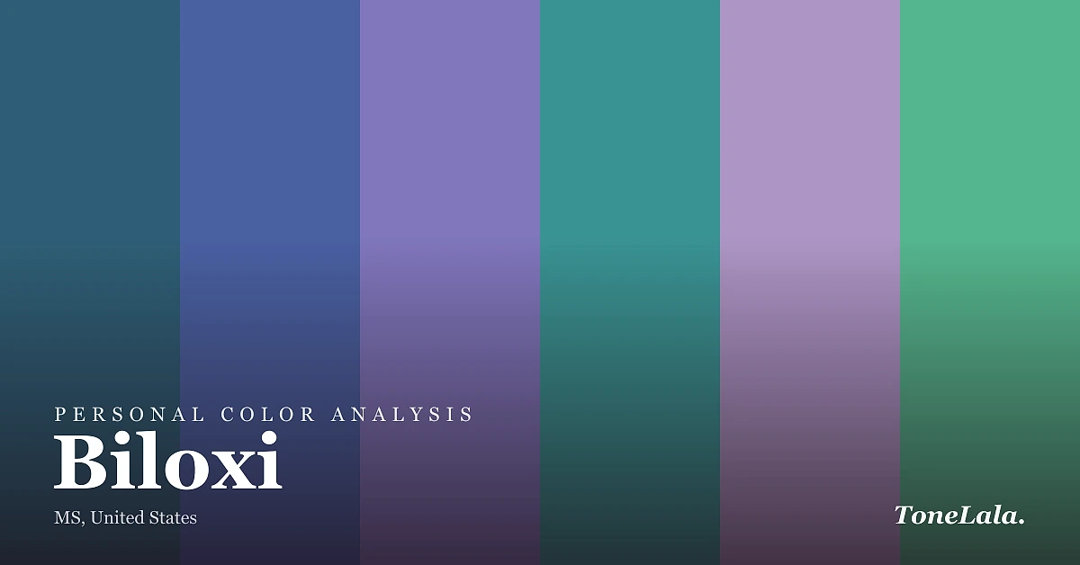 Personal color analysis in Biloxi — the Biloxi color palette by ToneLala