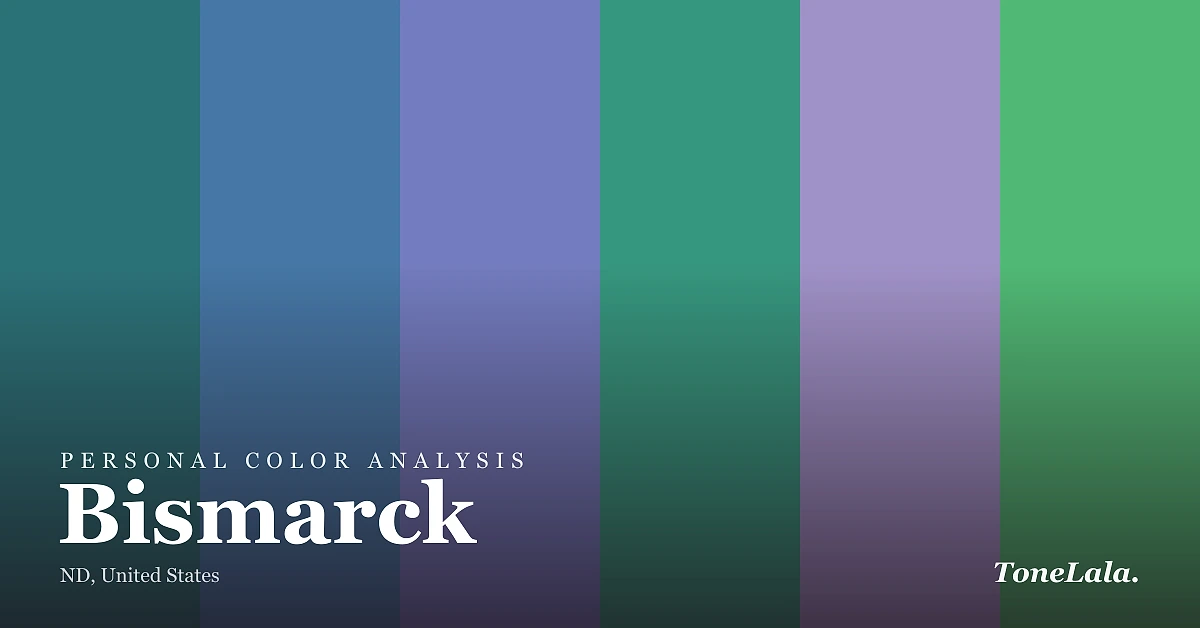 Personal color analysis in Bismarck — the Bismarck color palette by ToneLala