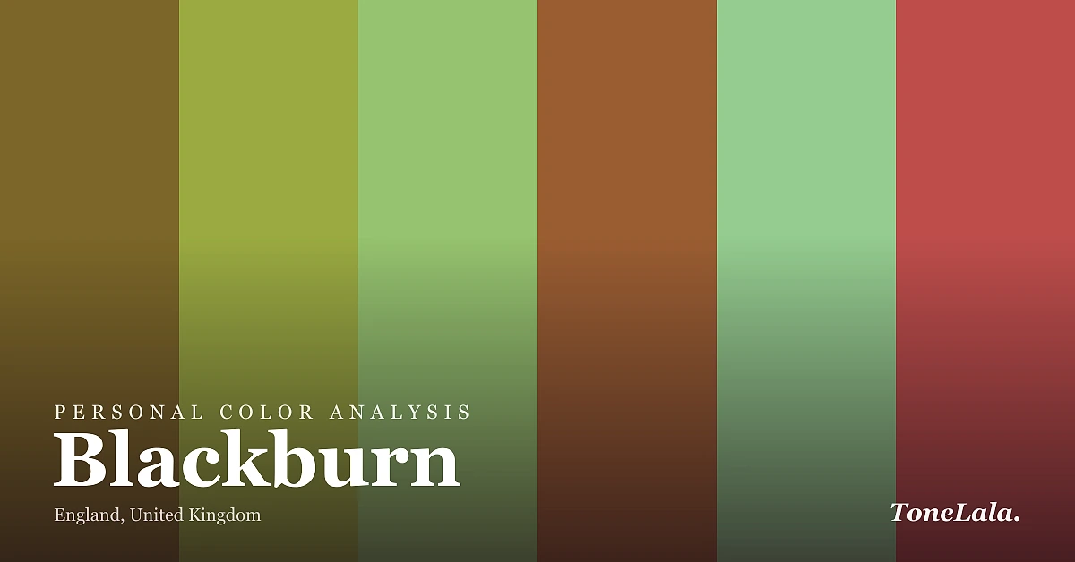 Personal color analysis in Blackburn — the Blackburn color palette by ToneLala