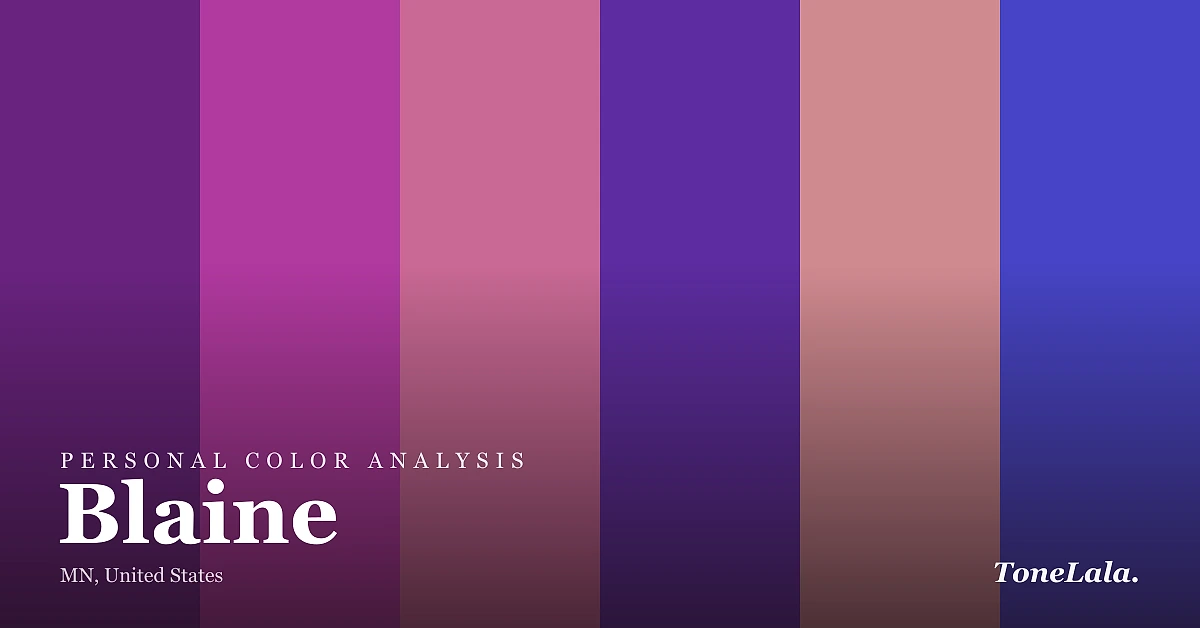 Personal color analysis in Blaine — the Blaine color palette by ToneLala