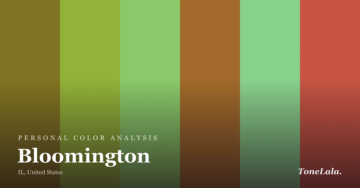 Personal color analysis in Bloomington — the Bloomington color palette by ToneLala