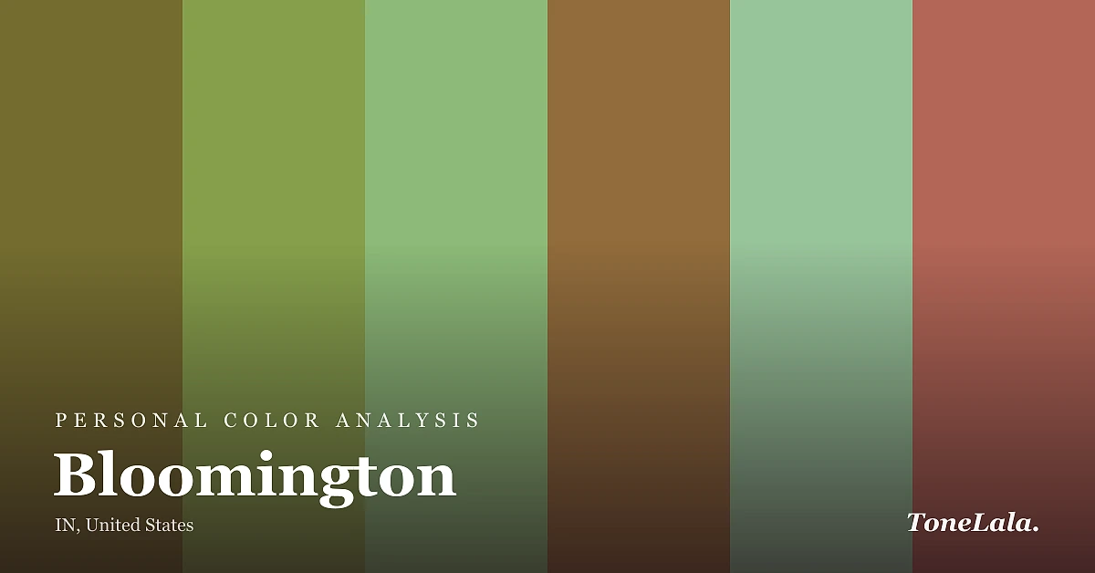 Personal color analysis in Bloomington — the Bloomington color palette by ToneLala