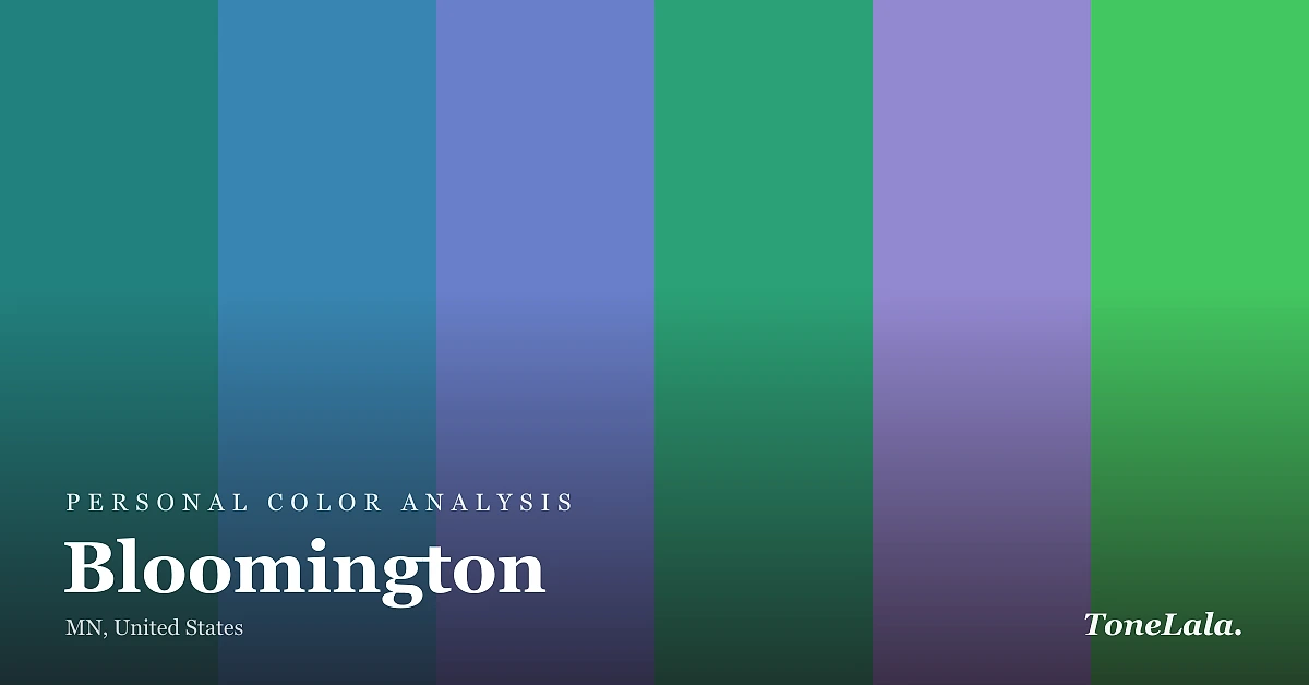 Personal color analysis in Bloomington — the Bloomington color palette by ToneLala
