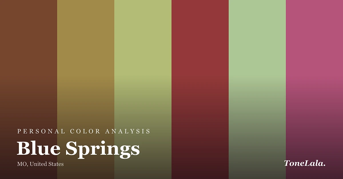 Personal color analysis in Blue Springs — the Blue Springs color palette by ToneLala