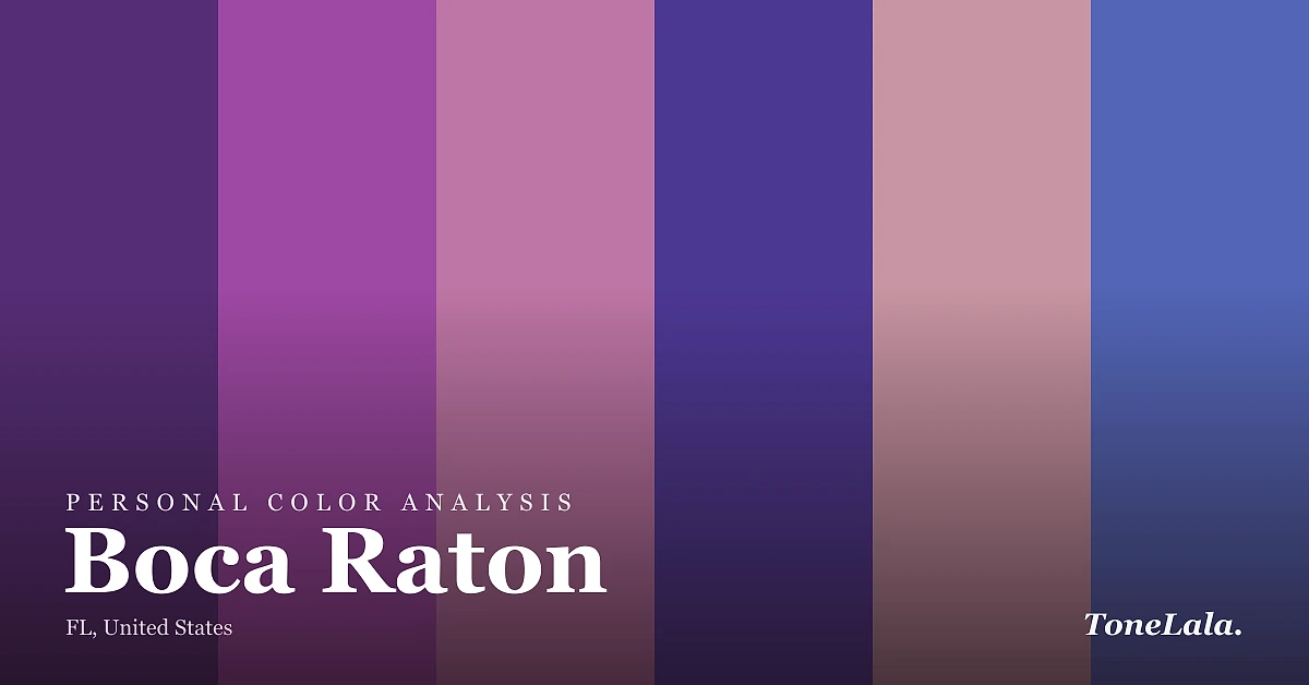 Personal color analysis in Boca Raton — the Boca Raton color palette by ToneLala